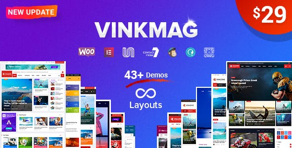 Vinkmag英文版主题 WordPress响应式 新闻杂志主题